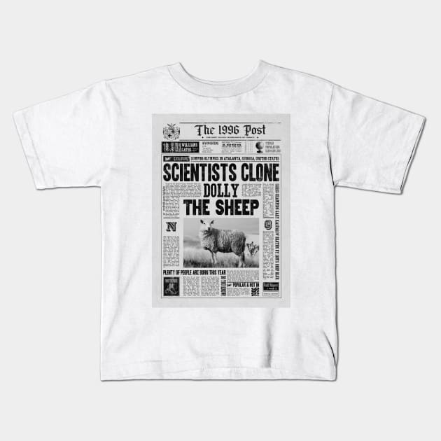 1996 The Year You Were Born | Year in Review Newspaper | Birthday Poster Kids T-Shirt by Visitify